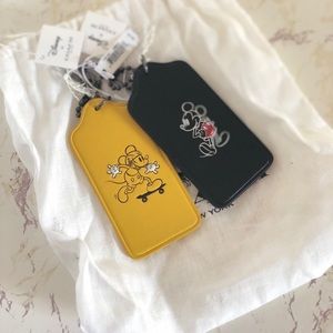 Coach X Disney Yellow & Black Mickey Keychain Pair